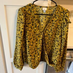 FALL FLORAL BLOUSE WORN ONCE